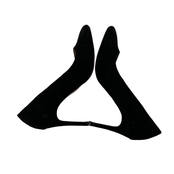 Ann Taylor Loft Black Suede Heels Size 5 1/2 - Picture 5 of 6